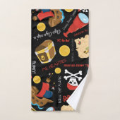 Dark Treasure Island Party Pirates Bad Handdoek (Handdoek)