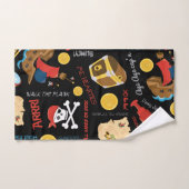 Dark Treasure Island Party Pirates Bad Handdoek (Handdoek)