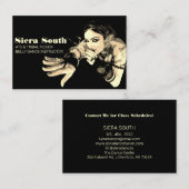 Dark Tribal Belly Dance Instructor Sepia Black Visitekaartje (Voorkant / Achterkant)