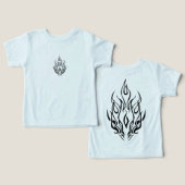 Dark Tribal Flame Mask – Abstract Fire Art Design (Ontwerp Voorkant & Achterkant)