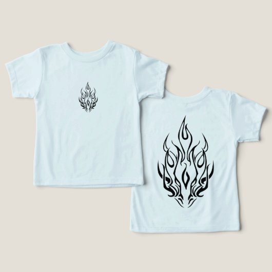 Dark Tribal Flame Mask – Abstract Fire Art Design (Ontwerp Voorkant & Achterkant)