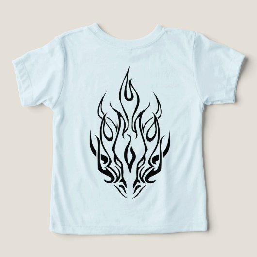 Dark Tribal Flame Mask – Abstract Fire Art Design (Design achterkant)