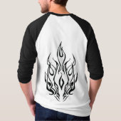 Dark Tribal Flame Mask – Abstract Fire Art Design T-shirt (Achterkant)