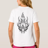 Dark Tribal Flame Mask – Abstract Fire Art Design T-shirt (Achterkant)