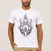 Dark Tribal Flame Mask – Abstract Fire Art Design T-shirt (Voorkant)