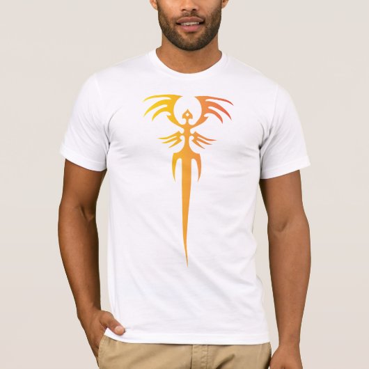 Dark Tribal Phoenix Emblem – Mythic Symbol T-shirt (Voorkant)