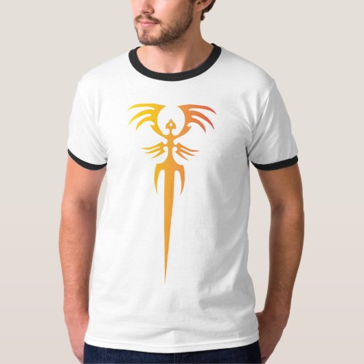 Dark Tribal Phoenix Emblem – Mythic Symbol T-shirt (Voorkant)