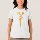 Dark Tribal Phoenix Emblem – Mythic Symbol Tri-Blend Shirt (Voorkant)