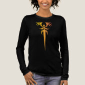 Dark Tribal Phoenix Emblem – Mythic Symbol Tri-Blend Shirt (Voorkant)
