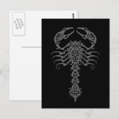 Dark Tribal Scorpion Briefkaart (Voorkant / Achterkant)