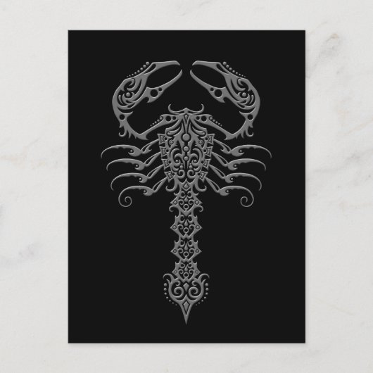 Dark Tribal Scorpion Briefkaart (Voorkant)