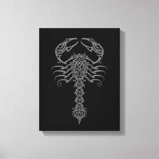 Dark Tribal Scorpion Canvas Afdruk (Voorkant)