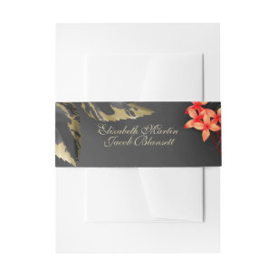 Dark Tropical Floral Uitnodigingen Wikkel