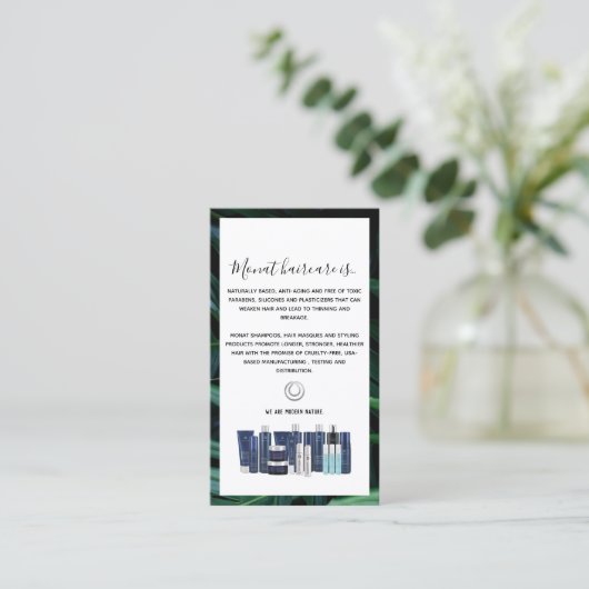 Dark Tropical Monat Wash Instructions Visitekaartje (Staand voorkant)