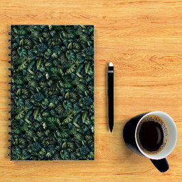 Dark Tropical Monstera Jungle Botanical Photo Notitieboek