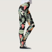 Dark Tropics Fantasy Bloemen Leggings (Rechts)