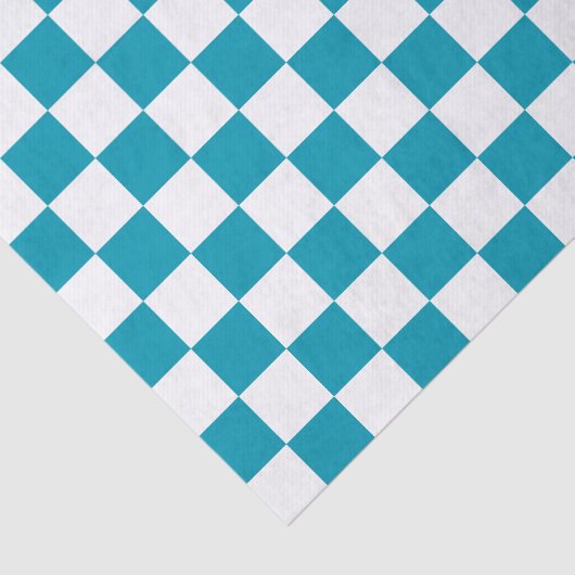 Dark turquoise checkered  tissuepapier (Detail)