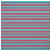 Dark Turquoise & Crimson Colored Lines Stof (Swatch)
