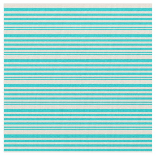 Dark Turquoise en Bisque Striped Pattern Stof (Close Up)
