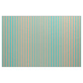 Dark Turquoise en Light Salmon Stripes Stof (Fat Quarter)