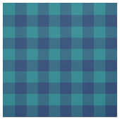 Dark Turquoise en Navy Blue Gingham Pset Stof (Swatch)