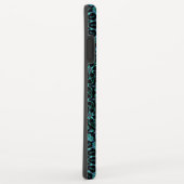 Dark Turquoise Floral Mandala Case-Mate iPhone Case (Achterkant/rechts)