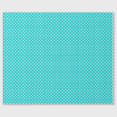 Dark Turquoise Polkadot Cadeaupapier (Vlak)