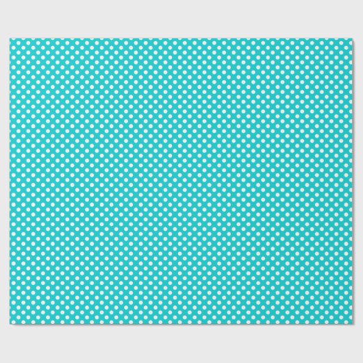 Dark Turquoise Polkadot Cadeaupapier (Vlak)
