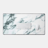 Dark Turquoise Vein Marble Look Gaming Page Bureaumat (Keyboard & Muis)