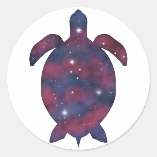 Dark Turtle Starscape Sticker (Voorkant)
