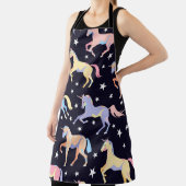 Dark unicorn pattern. Seamless unicorn and star de Schort (Insitu)