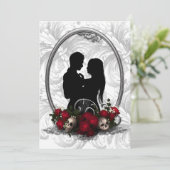 Dark Union Vampire Gothic Wedding Invitation Kaart (Staand voorkant)