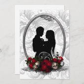 Dark Union Vampire Gothic Wedding Invitation Kaart (Voorkant / Achterkant)