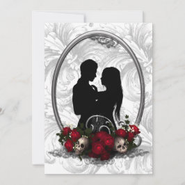 Dark Union Vampire Gothic Wedding Invitation Kaart