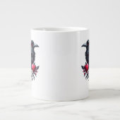Dark Valentijn Crow met hart Grote Koffiekop (Voorkant)