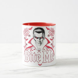 Dark Vampire "Bite Me" Halloween Humor Mok