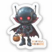 Dark Vampire Robot Vinyl Futuristische Halloween D Sticker (Voorkant)