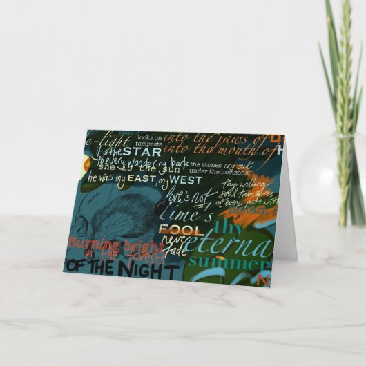 Dark van de Poëzie van de Liefde van de Citaten Kaart (Voorkant)