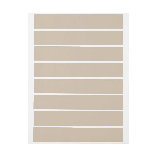 Dark Vanilla Brown Omwikkelbaar Adreslabel (Vel)