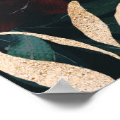 Dark Velvet Burgundy Roos | Herfst Weddenschap Poster (Hoek)