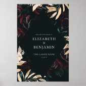 Dark Velvet Burgundy Roos | Herfst Weddenschap Poster (Voorkant)