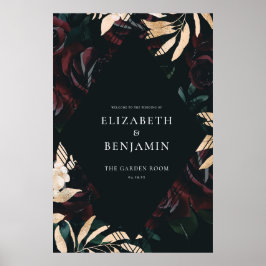 Dark Velvet Burgundy Roos | Herfst Weddenschap Poster