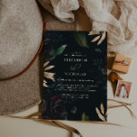 Dark Velvet Burgundy Roos | Herfst winterhuwelijk Kaart<br><div class="desc">Met prachtige moody florals met gouden accenten op een donkere zwarte achtergrond. Donkere paarse en edelmoedige gouden en smaragdgroene emanateert elegantie, romance en glazuur tijdens de knappe koele dagen. De tijdloze blik en het gevoel van dit palet zullen nooit uit stijl verdwijnen. Of ballroom, kerk, of schuur-dit grijze kleurenpalet de...</div>