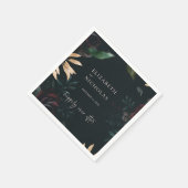 Dark Velvet Burgundy Roos | Herfst winterhuwelijk Servet (Hoek)