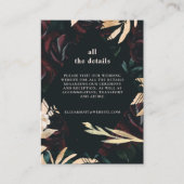 Dark Velvet Burgundy Roos | Najaar bruiloft — Gege Informatiekaartje (Voorkant)