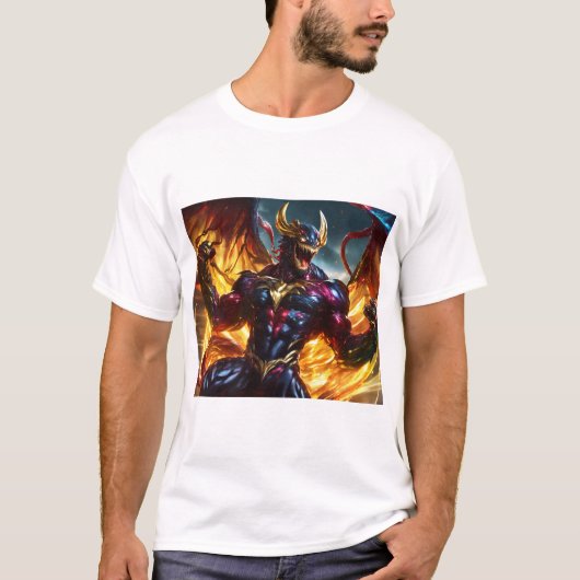 Dark Venom vs Chrome en Goud Zilveren God Rainbow T-shirt (Voorkant)