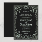 Dark Viking Norse Wedding Invitation Kaart (Voorkant / Achterkant)