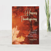 Dark Vines Bijbel Psalm 69:30 Happy Thanksgiving Kaart (Voorkant)