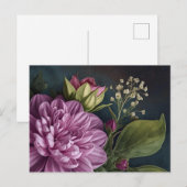 Dark Vintage Flowers Briefkaart (Voorkant / Achterkant)