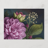Dark Vintage Flowers Briefkaart (Voorkant)